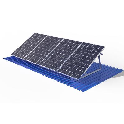 Metal rooftop triangle bracket mounting system