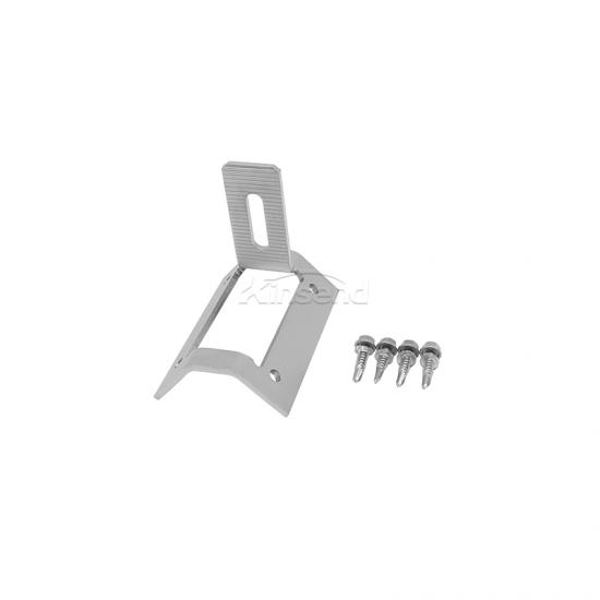 Trapezoidal metal roof mounting clamp
