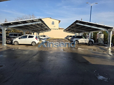 Photovoltaic ZAM Steel Waterproof Carport in Uzbekistan