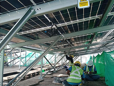 Flat Rooftop Solar Panel Mount Successfully Completed, Singapore